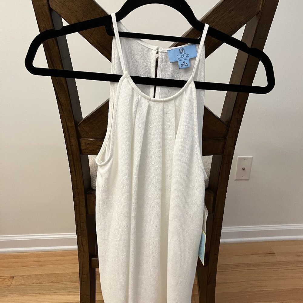 Cece -  Sleeveless Pleated Halter Top